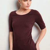 Ladies’  3.2 oz. Sheer Jersey Wide Crew Neck